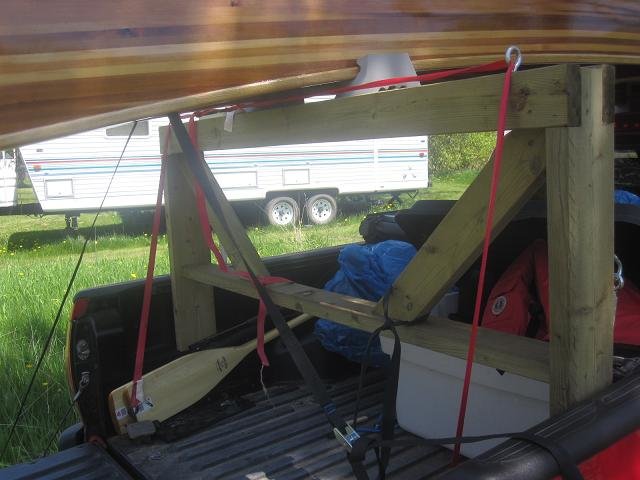 Homemade Canoe Rack for Pickup Truck