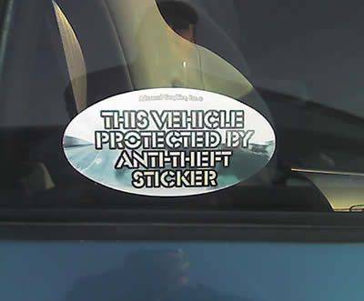 Funny Stickers  Lifted Trucks on Alarm Stickers In The Windows  Yes Or No    Tacoma World Forums