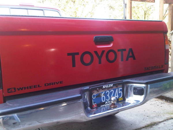 1997 toyota tailgate decal #1