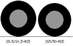 29.5/10.5r15 vs 315/50r15 Tire Comparison Side By Side
