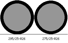 275 25 26 Tires
 - 295 25 R26 Vs 275 25 R26 Tire Comparison Tire Size Calculator Tacoma World