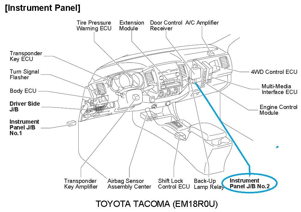 where is the A/C amplifier ire is located on the 2014