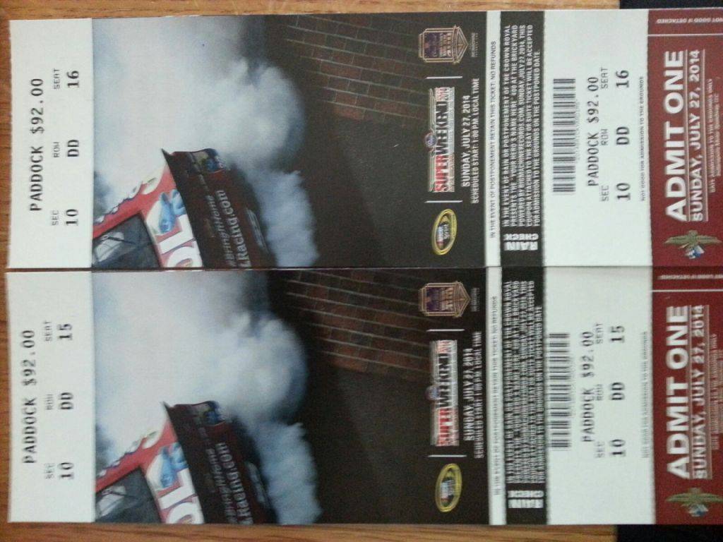 FS Brickyard 400 tickets Indianapolis Speedway World