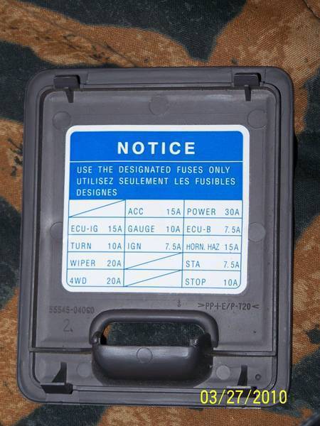 2010 Tacoma Fuse Box Wiring Diagram