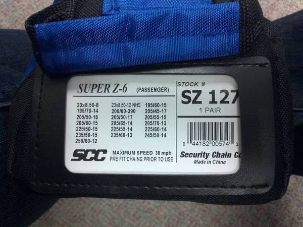 Security Chain Company Super Z6 SZ127, Cable Chains | Tacoma World
