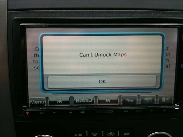 Kenwood DNX9960 Garmin GPS - can't unlock maps | Tacoma